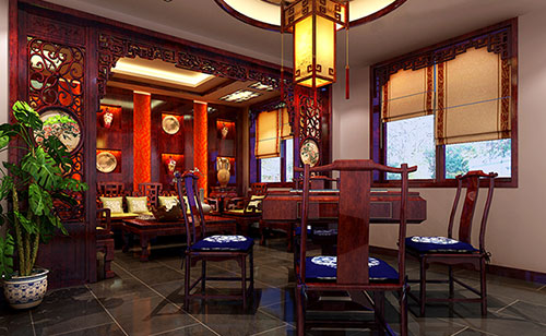 莱城古典中式风格茶楼包间设计装修效果图